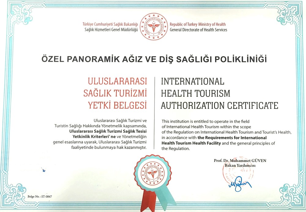 Health Tourism Authorization Certificate